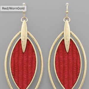 Red gold earrings boutique earrings